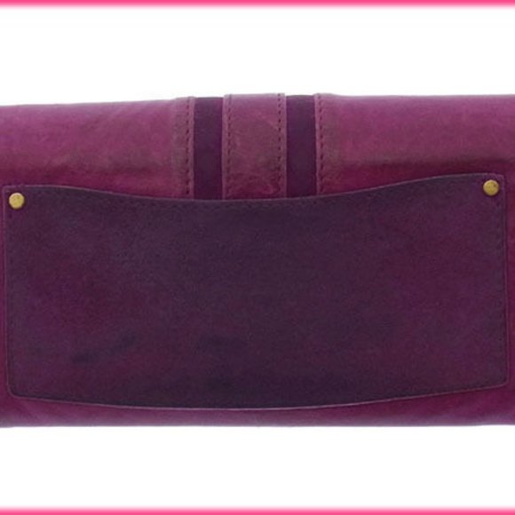 Jimmy Choo Wallet Purse Long Wallet Logo Purple Gold Woman Authentic Used Y1927 - Picture 5 of 5